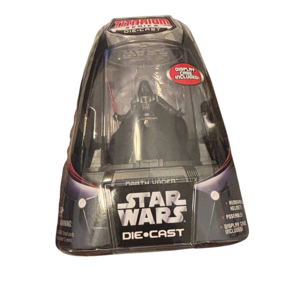Star Wars Titanium Series Die Cast Darth Vader Figure with Display Case Included - Picture 11 of 16